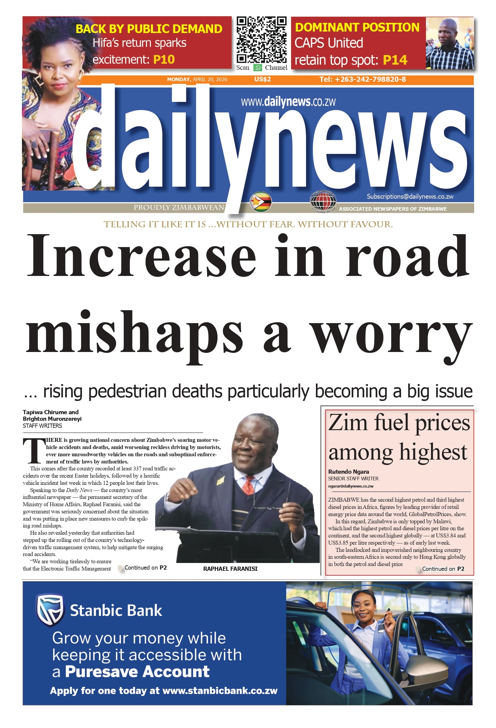 Monday 20 April 2026